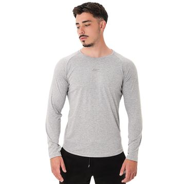 MuscleCloth Elite Reglan Uzun Kollu Gri Erkek T-Shirt