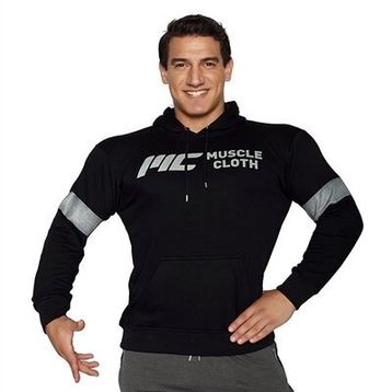 MuscleCloth Kapüşonlu Siyah Sweatshirt