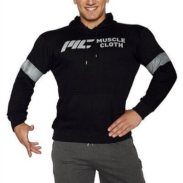 MuscleCloth Kapüşonlu Siyah Sweatshirt