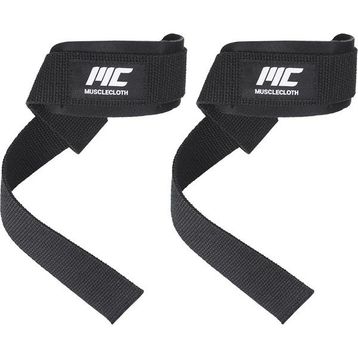 MuscleCloth Lifting Straps Siyah Standart Padded