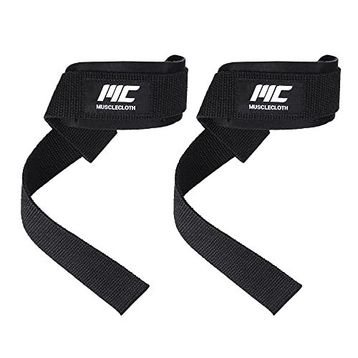 MuscleCloth Lifting Straps Siyah Standart Padded