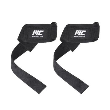 MuscleCloth Lifting Straps Siyah Standart Padded