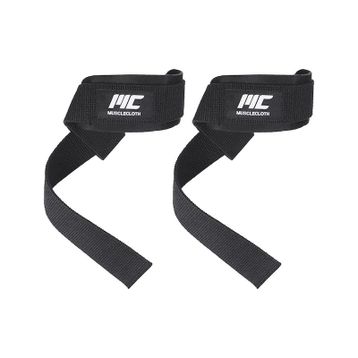 MuscleCloth Lifting Straps Siyah Standart Padded