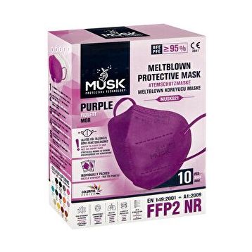 Musk FFP2 10'lu Mor Maske