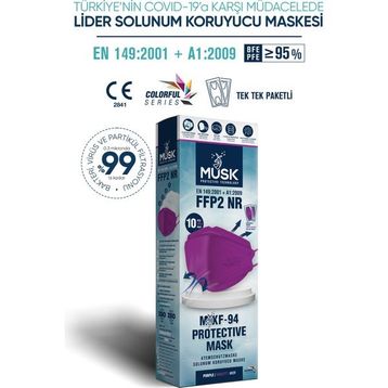 Musk FFP2 10'lu Mor Maske