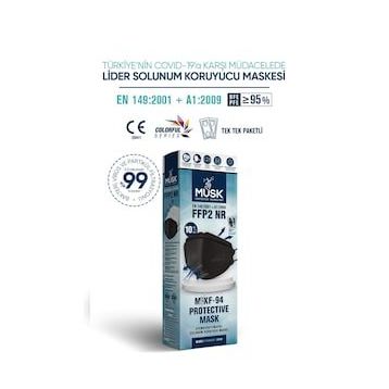Musk FFP2 10'lu Siyah Maske