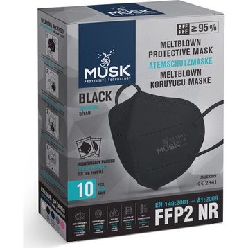 Musk FFP2 N95 20'li Siyah Maske