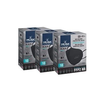 Musk FFP2 N95 30'lu Siyah Maske