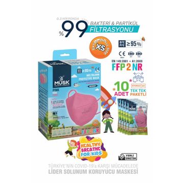 Musk FFP2 Pembe 10'lu Maske