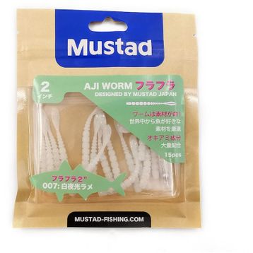 Mustad 005 Aji Worm Fla-Fla 5 cm 15'li Sahte Kurt