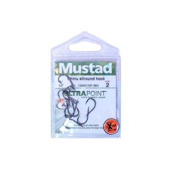 Mustad 10001 NPBN Siyah 10'lu Olta İğnesi