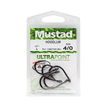 Mustad 10827 NPBN 5'li NO:5-0 Metalik Siyah Olta İğnesi