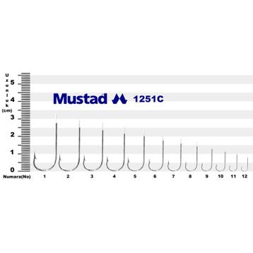 Mustad 1251C No:11 100'lü Olta İğnesi