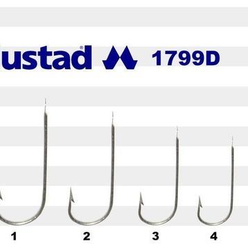 Mustad 1799 No:1 100'lü Paket Olta İğnesi