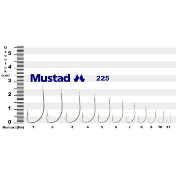 Mustad 225 No:12 50'li Paket İğne