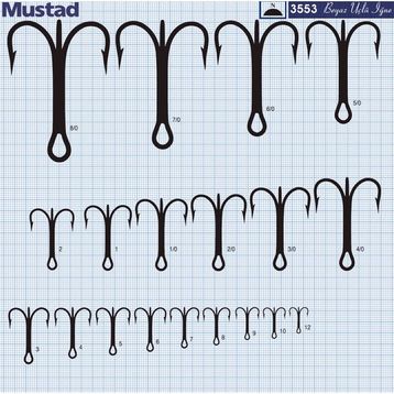 Mustad 3553 50'li Standart No:2 Olta İğnesi
