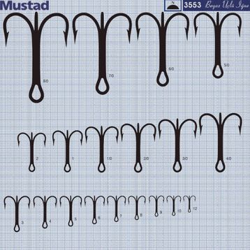 Mustad 3553 50'li Standart No:4 Olta İğnesi