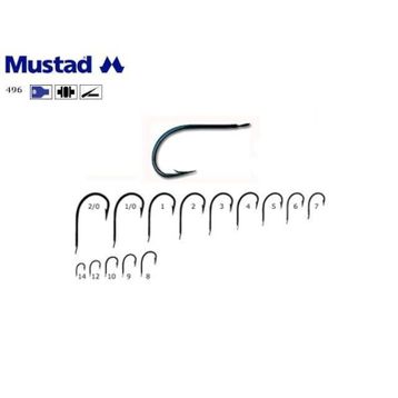 Mustad 496 NPBU 4 Lacivert 10'lu Olta İğnesi