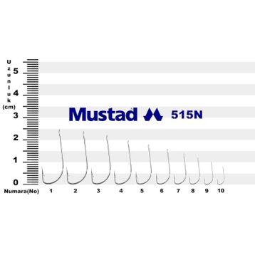 Mustad 515-N No:8 50'li Paket Olta İğnesi