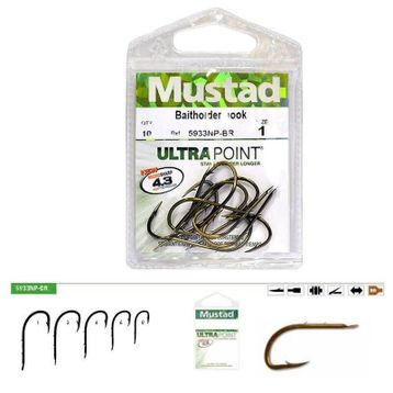 Mustad 5933 NPBR 4 Bronz 10'lu Olta İğnesi