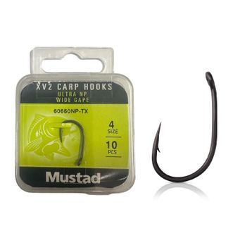 Mustad 60550NP Standart-No:4 - 10'lu Carp XV2 Olta İğnesi