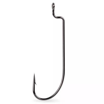 Mustad Offset Worm 39121NP-BN Black Nıckel-No:1-0 - 7'li Olta Iğnesi