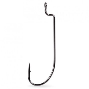 Mustad Offset Worm 39121NP-BN Black Nıckel-No:1-0 - 7'li Olta Iğnesi