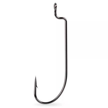 Mustad Offset Worm 39121NP-BN Black Nıckel-No:1-0 - 7'li Olta Iğnesi