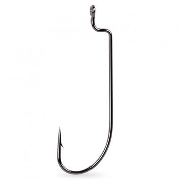 Mustad Offset Worm 39121NP-BN Black Nıckel-No:2-0 - 7'li Olta İğnesi