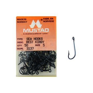 Mustad Sea Hooks 3137 NO:5 50 Parça Suni Balık Yemi İğnesi