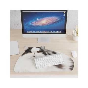 Mustard Fat Cat Mouse Pad