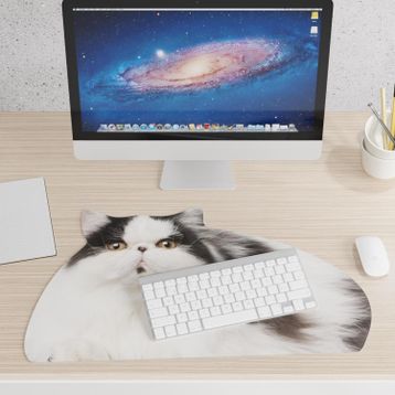 Mustard Fat Cat Mouse Pad