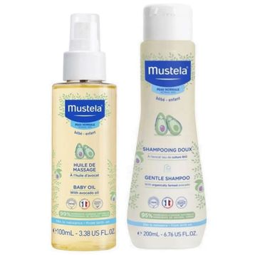 Mustela 100 ml Bebek Bakım Yağı + 200 ml Cleansing Gel Şampuan