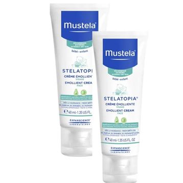 Mustela 2x40 ml Stelatopia Emollient Face Cream
