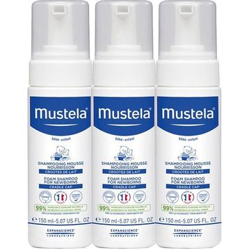 Mustela 3x150 ml Foam Shampoo Yenidoğan Konak Önleyici Köpük Şampuan