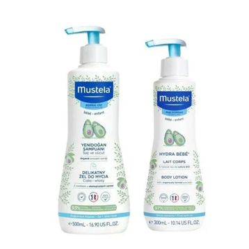 Mustela 500 + 300 ml Saç ve Vücut Bebek Bakım Seti