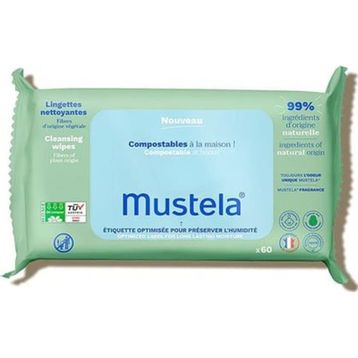 Mustela 60 Yaprak Kompost Edilebilir Islak Mendil