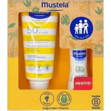 Mustela Hydra 50 ml Bebe Vücut Losyonu ve 200 ml SPF50+ Güneş Koruyucu