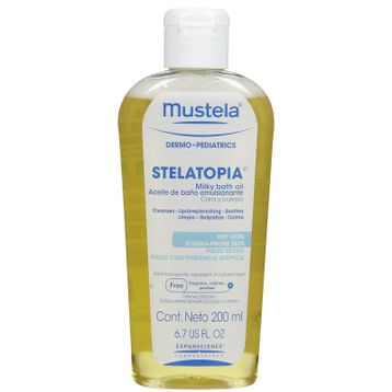 Mustela Stelatopia Milky Bath Oil 200 ML Çok Kuru-Atopik Ciltler İçin Banyo Yağı