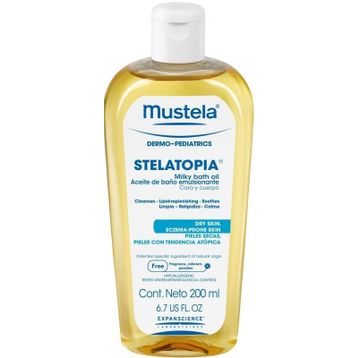 Mustela Stelatopia Milky Bath Oil 200 ML Çok Kuru-Atopik Ciltler İçin Banyo Yağı