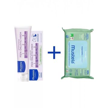 Mustela Vitamin Barrier 1-2-3 Cream 100 ml+60 Yaprak Kompost Edilebilir Islak Mendil