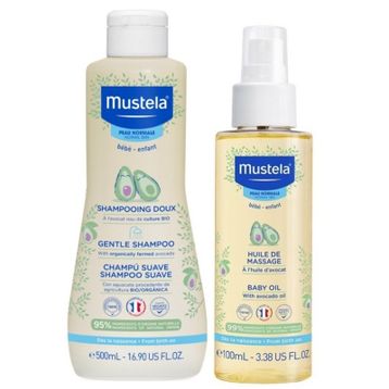 Mustela Yenidoğan Şampuanı 500 Ml + Bebek Yağı 100 Ml MUSTELA KOFRE