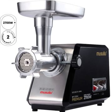 Musullu Premium 2700W Siyah Et Kıyma Makinesi