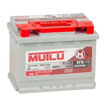 Mutlu 650A 12Volt 63 Ah Düz Akü