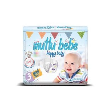 Mutlu Bebe No:3 Midi 28 Adet Bebek Bezi