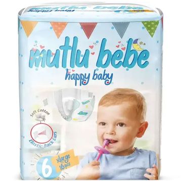 Mutlu Bebe No:6 XLarge 16 Adet Bebek Bezi