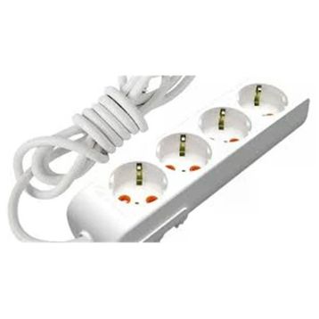 Mutlusan 001 175 410002 03 00 Ri-Tech 4'lü 3 m Anahtar Topraklı Grup Priz
