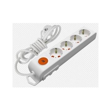 Mutlusan 001 175 420002 05 00 Ri-Tech 4'lü 5 m Anahtar Topraklı Grup Priz
