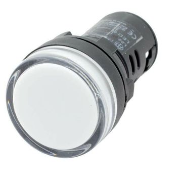 Mutlusan Beyaz 220v 22 mm Ledli Sinyal Lambası