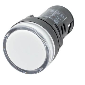 Mutlusan Beyaz 220v 22 mm Ledli Sinyal Lambası